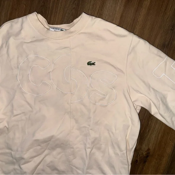 Lacoste Men's Light Cream Crewneck Sweater - Picture 3 of 5